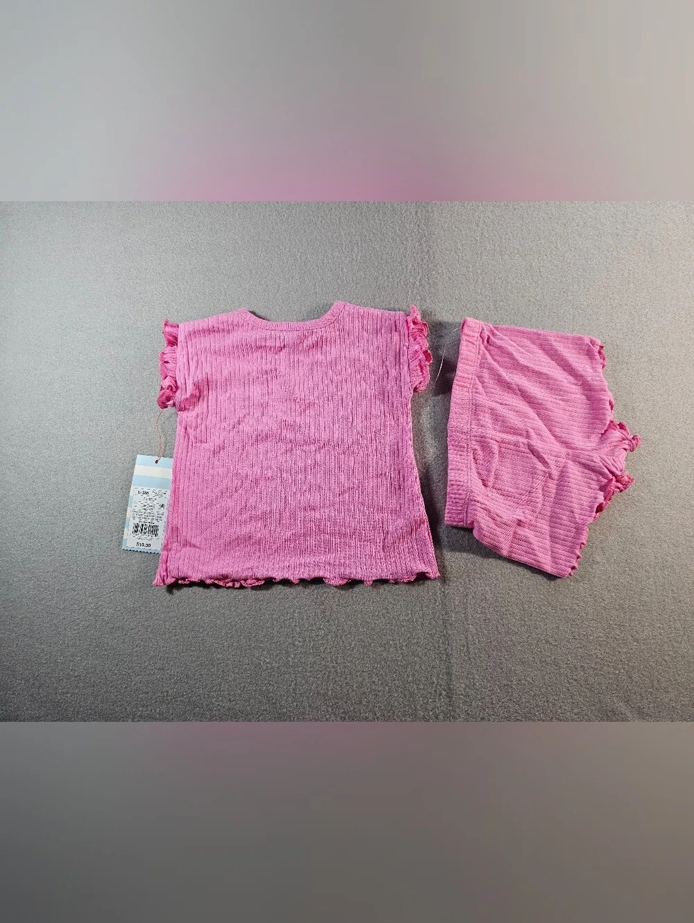 Cat & Jack Pink Ribbed Kids Pajama Set 0-3 Months